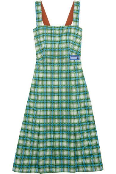 prada plaid dress|prada skims dress.